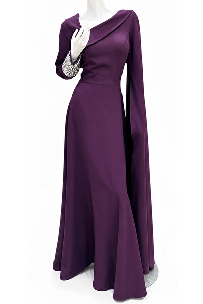 ceneric Purple Evening Gown Dress with High-End Design for Women's Fashion El...