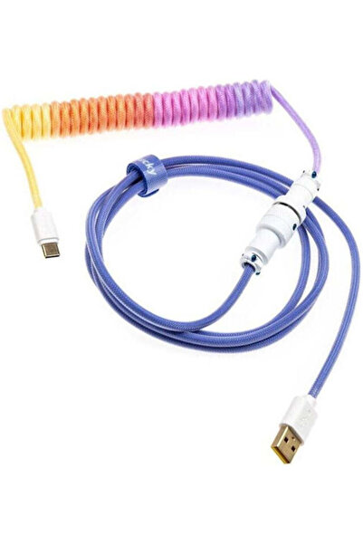 Ducky Cablu USB 2.0 spiralat Premicord USB-C tată - USB-A Mov 1.75m (DACOC2-A...