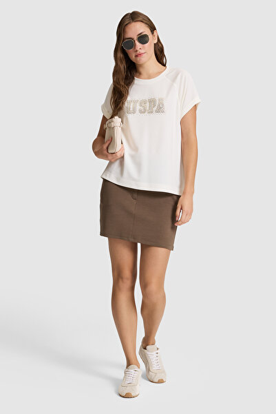 U.S. Polo Assn. Women's Brown Knitted Skirt 50323505-Vr029
