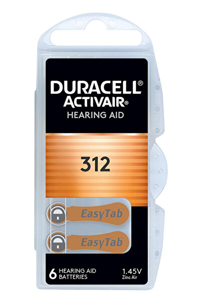 Duracell μπαταρίες ακουστικών βαρηκοΐας Activair 312, 1.45V, 6τμχ