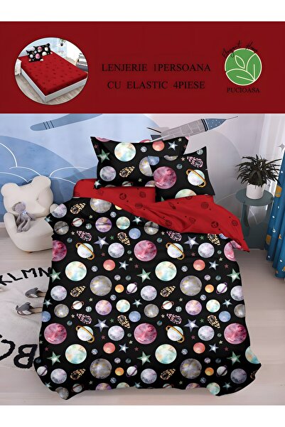 naniland.ro Duvet Cover Set 1 Person 4 Pieces With Stretchy 155x200 cm