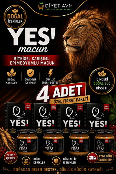 Diyet AVM YES MACUN 240 GR KAVANOZ EPİMEDİUMLU GLİKOZSUZ BAŞAĞRISI YAPMAYAN G...