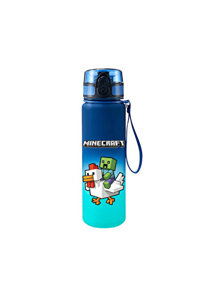 Choice5 Bandai 12 650ML Game MC Pixel Style Water Blue Bottle Portable Water ...