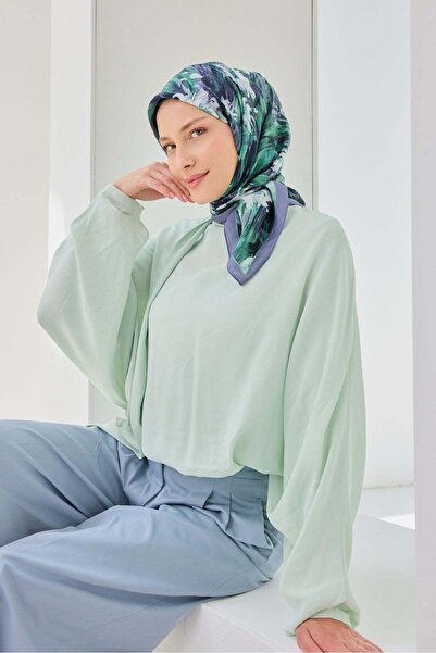 Silk Home وشاح فيلورا بألوان مائية على شكل زهرة لافندر