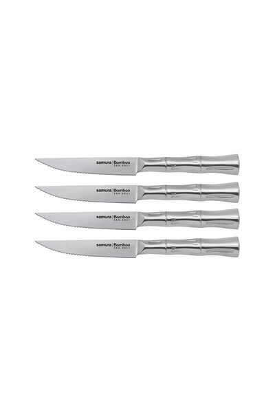 Samura Set de 4 cuțite pentru friptura din bambus