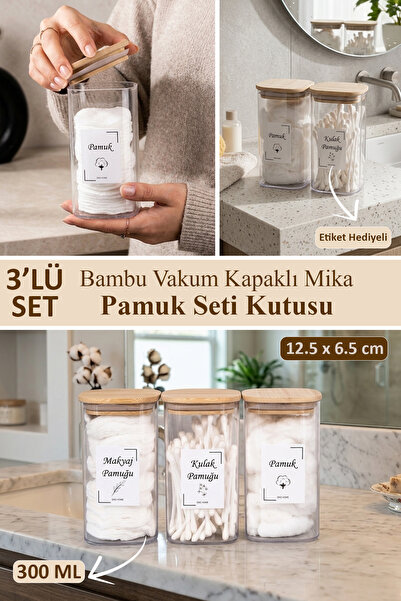 dnshome 3-dijelni set za kupatilo od pamuka sa poklopcem od bambusa, sa 4 vrs...