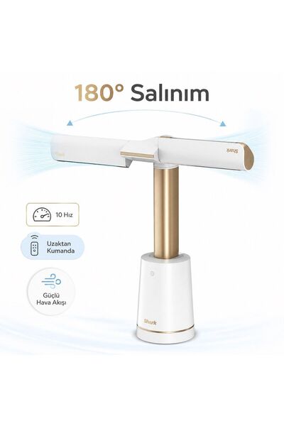 Shark Çok Yönlü Yüksek Hızlı Fan Beyaz 192 W, 10 Hızlı, Uzaktan Kumandalı, 18...