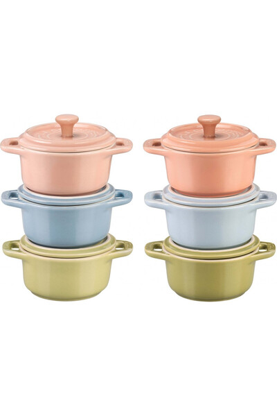 STAUB Set 6 Mini forme copt, Staub, Ceramica, 10 x 7.7 cm, 200 ml, Multicolor
