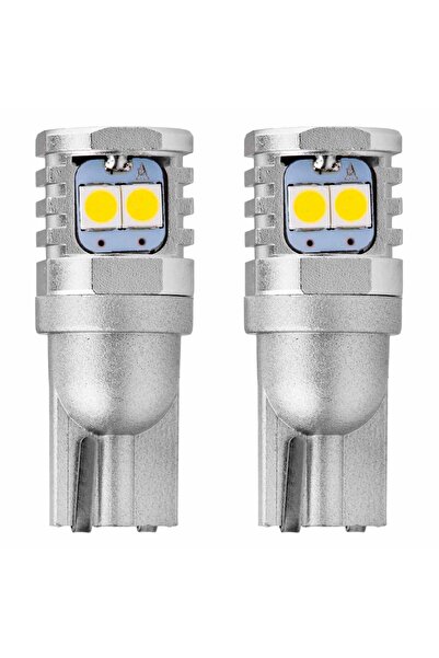 AMIO Set 2 becuri LED CANBUS 3030 6SMD T10 W5W W10W Alb Xenon 6000K 12V 24V, ...