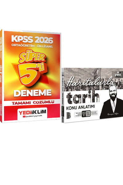 Yediiklim Yayınları 2026 Haritalarla Tarih Konu Anlatımı - 2026 Kpss Ortaöğre...