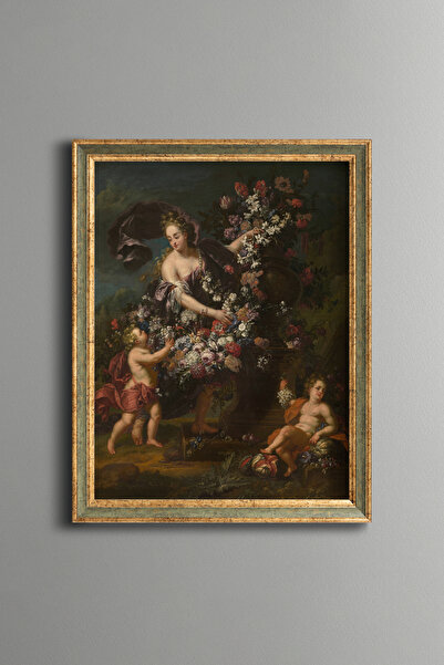epiqart Floral Allegorical Figure - Vintage Patterned Painting - Fine Model