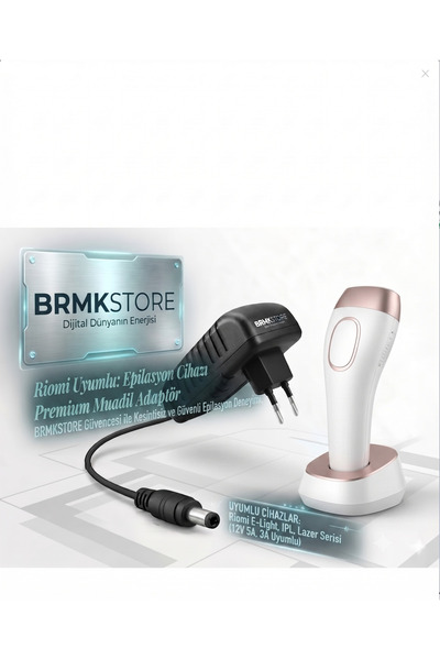 BRMK STORE Riomi uyumlu EPİLASYON CİHAZI ADAPTÖRÜ 12V 5A ( 2A-3A-4A-5A UYUMLU...