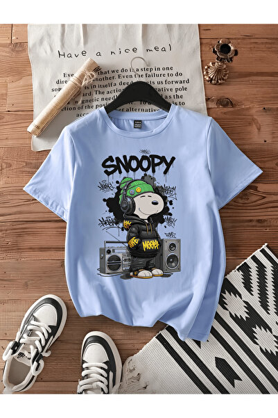 MAGORS Snoopy New Season Printed Circular Neck Cotton Short Sleeve Children's...