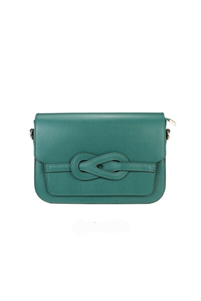 matis atelier Geantă crossbody de damă din piele Dora - Verde pin