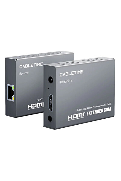 Cabletime HDMI video extender CT-HEHD-FG60 μέσω καλωδίου RJ45, 1080p/60Hz, έω...