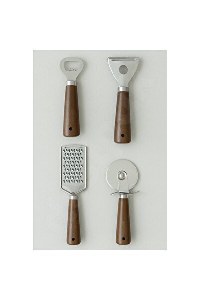 Empressco Akasya Sap Kitchen Set, Peeler, Bottle Opener, Pizza Set of 4