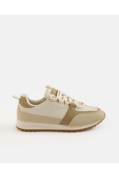REDTAG Women Beige Lace Up Sneakers