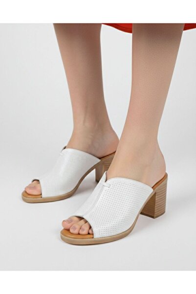 ENDER STEPS Inside and Outside, 100% Genuine Leather, Thick-Heeled Women's Sl...