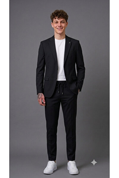 ATKGİYİM Modern Men's Suit – Men's Suit with Premium Texture, Lace-Up and Ela...
