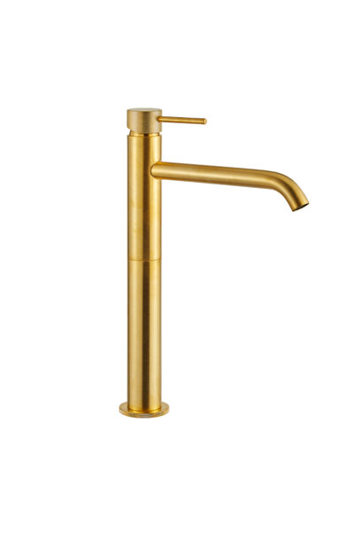 ARMANDO VICARIO Industrial Brushed Gold Μπαταρία Νιπτήρος υψηλή με βαλβίδα cl...