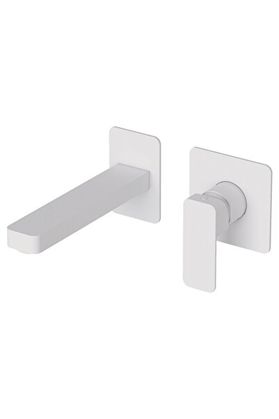Eurorama Quadra White Matt Μπαταρία Νιπτήρος Εντοιχισμού 2 Οπών 144904-300