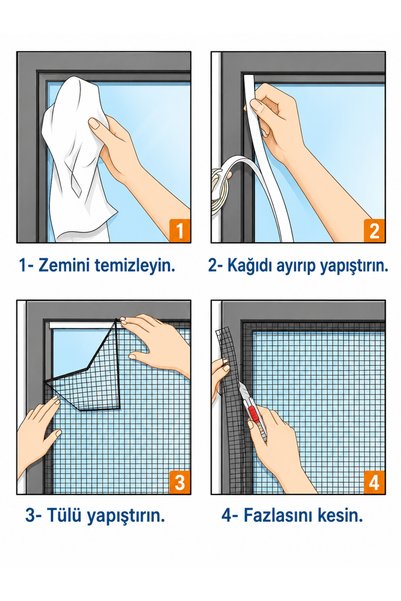 Magiclady 5 bucăți 75x125 5,6 metri plasă de protecție împotriva insectelor cu bandă cu arici, care poate fi demontată și tăiată, instalabilă