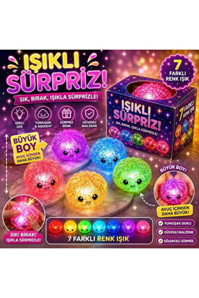 ŞOKİTO Işıklı Çin Mantısı Squishy Oyuncak | LED Işıklı Yumuşak Sık Bırak Anti...