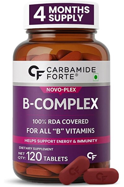 Carbamide Forte Vitamin B Complex Tablets - 100% RDA for B Complex Vitamins w...