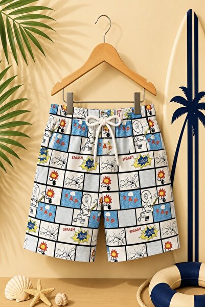 DeKuBaby New Season Patterned Quick-Dry Boys' Shorts Swimwear - Children's Se...
