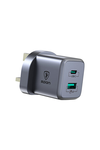 Spon Spon 25W Gan Dual Port (Qc3.0 + Pd) Wall Charger