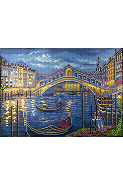 Liva Craft Диамантена мозайка Венецианска мостова градина Риалто – 25 x 35 см