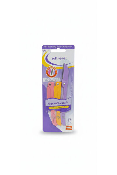 Soft Velvet Folded Razor Blades for Women's Face and Body 3 Pieces with Safet...