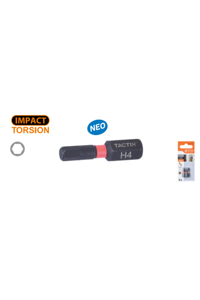 Tactix 455606 Μύτες ALLEN IMPACT NEO TORSION 6.0 × 25 mm 3 τεμ