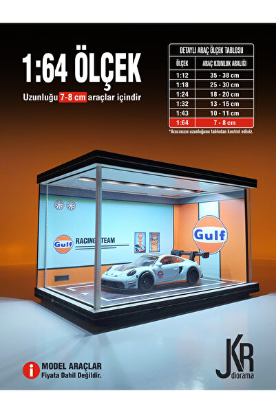 Gulf Diecast Led Işıklı Akrilik Korumalı Stand/Diorama 1:64 ÖLÇEK