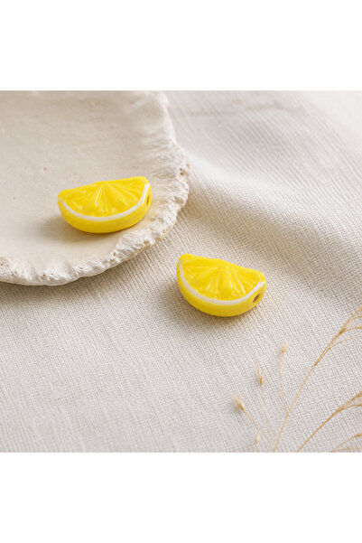 ADAMODART Handmade Murano Glass Lemon Slice Beads – Lampwork Jewelry Making B...