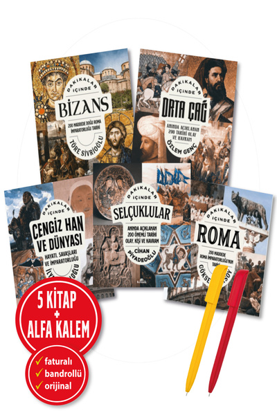 Kronik Kitap Alfa Kalem+Dakikalar İçinde Bizans+Orta Çağ+Cengiz Han Ve Dünyas...