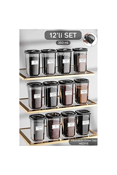 Empressco 12-Piece Spice Jar Set with Airtight Lids, Practical and Stylish Or...
