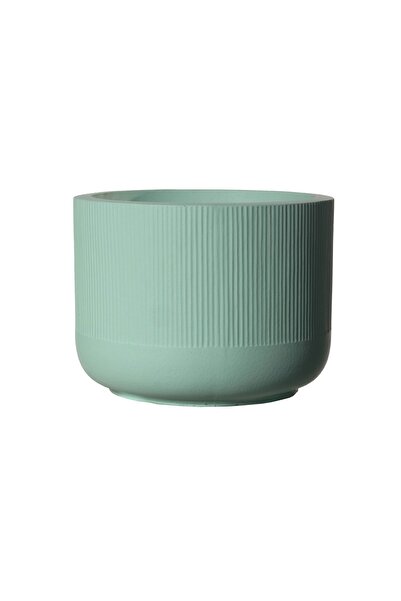SUPERGREENS Γλάστρα Πήλινη Οβάλ "Petal" Πράσινο Ανοιχτό L 43x43x31 εκ.