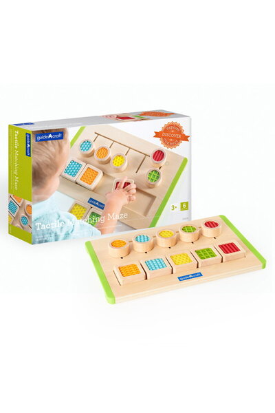 Guidecraft Labirint tactil de potrivire din lemn Guidecraft, multicolor