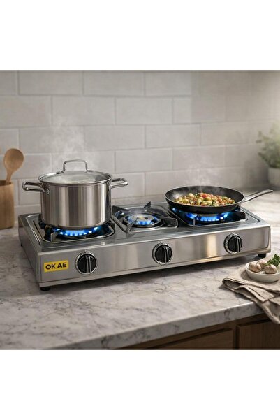 laverahome Gas Stove (Combined) Automatic-Stainless Steel High Quality |