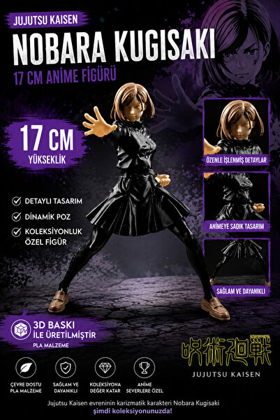 FigurBende Nobara Kugisaki Jujutsu Kaisen Anime Figürü – 17 CM | PLA 3D Baskı