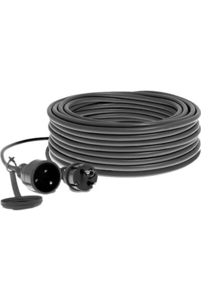AwTools Cablu prelungitor impermeabil 3 x 1.5mm²/40m Negru Cod: AW70241