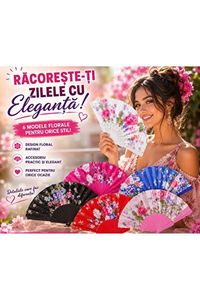 Zenorius Evantai textil cu imprimeu floral delicat