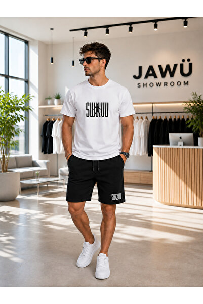 JAWÜ STYLE Siiiuuuu Printed T-Shirt Shorts Set Oversize Premium