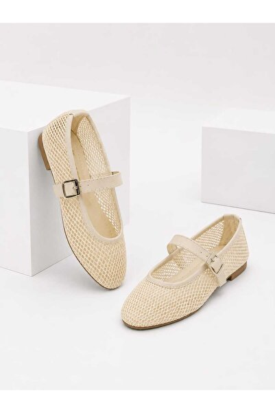 Slipcat Women's Mesh Mary Jane Ballerina Shoes with Buckle, Daily Comfortable...