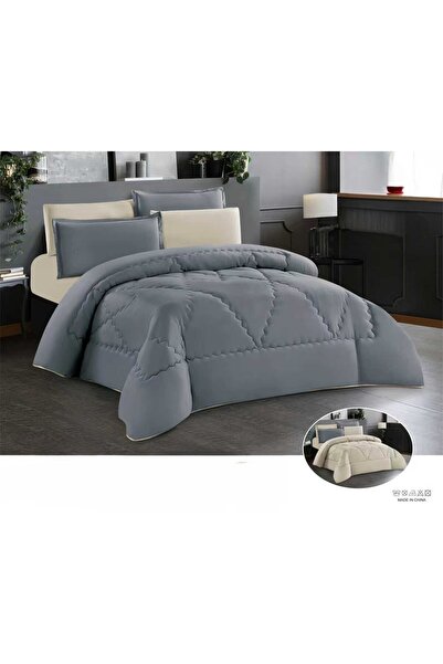 ALMIAAD Summer Plain Double-Sided Bedspread and Sheet Set, 4 Pieces, Features...