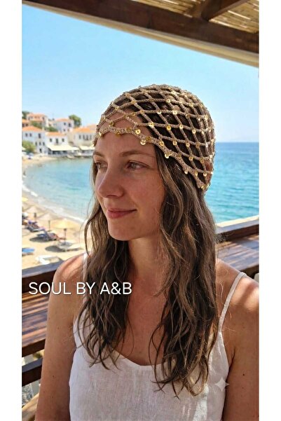 SOUL BY A&B El örgüsü file bere yazın trendi şık şapka yazlık plaj bere