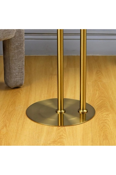 Al Hadaya Mall Classic Stainless Steel and Glass Service Table with Luxury De...