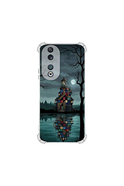 PrintiFy Huawei Honor90 ile Uyumlu Simya Serisi Gölge Ve Cam Tasarımlı Uv Bas...