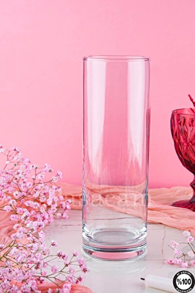 Paşa Cam Delizli Handcrafted 10 cm X 30 cm - Handcrafted Cylinder Vase Glass ...
